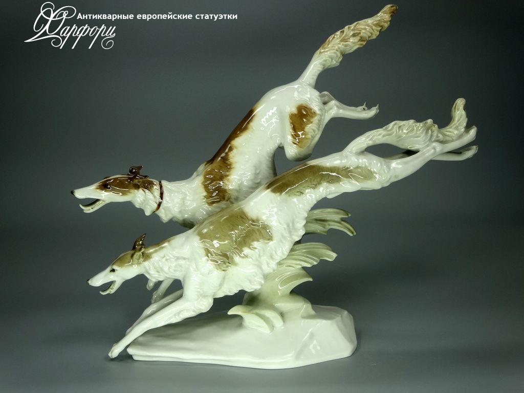Купить фарфоровые статуэтки Hutschenreuther, Бегущие борзые, Германия